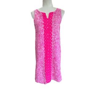 Lilly Pulitzer Target Dress XL 14 - 16 Pink White See Ya Later Floral Sheath